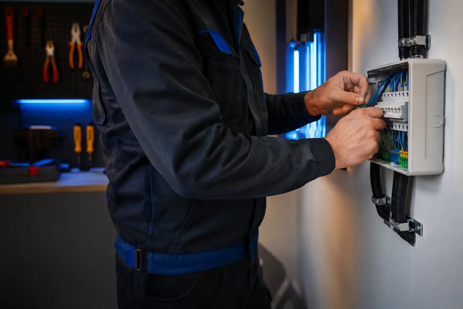 Elektryk ELROG INSTAL przy montażu instalacji elektrycznej